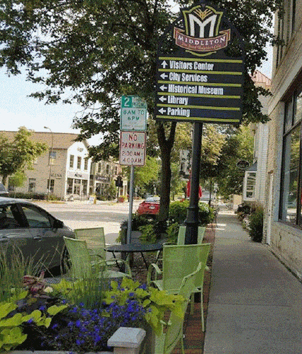 Picture of downtown Middleton and Middleton sign