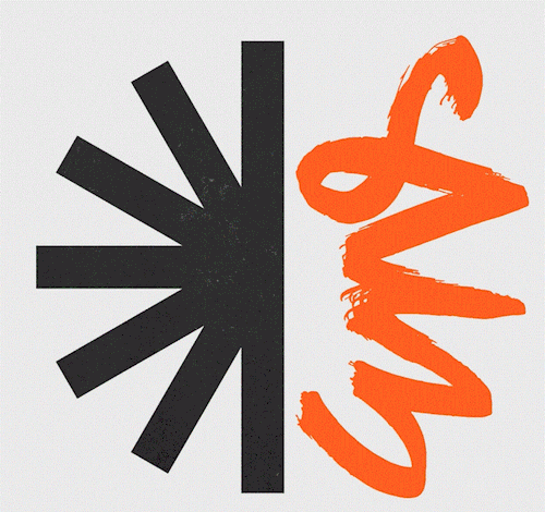 abstract sun with black and orange