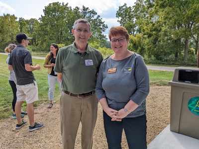 Photo of 2023 Climate Champion with Kathy Kuntz, Director of the Office of Energy & Climate Change