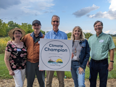 Photo of 2023 Climate Champion with Dane County Executive Joe Parisi