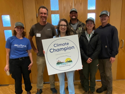 Photo of 2026 Climate Champion with Dane County Executive Melissa Agard
