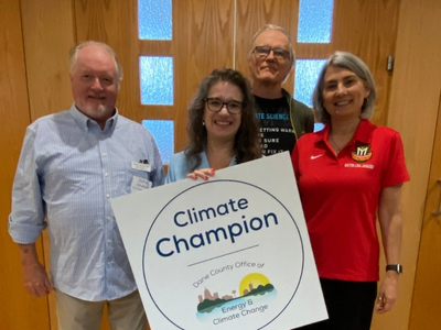 Photo of 2026 Climate Champion with Dane County Executive Melissa Agard