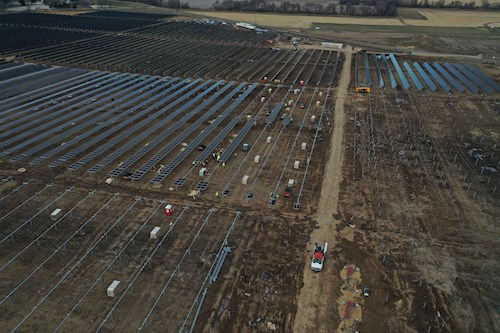 Aerial view of the Yahara Solar Array
