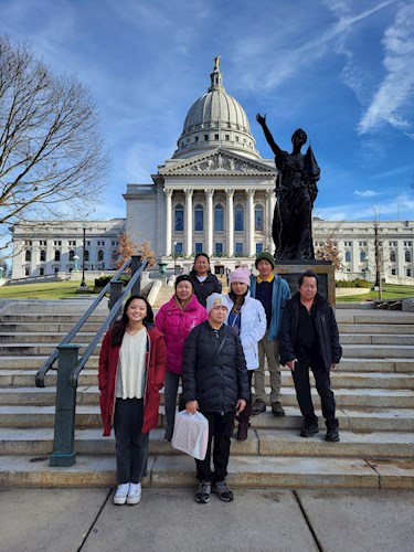 hmong institute members in front of capital