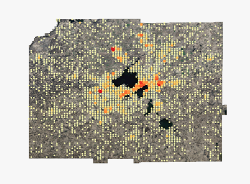 Map of solar in Dane County